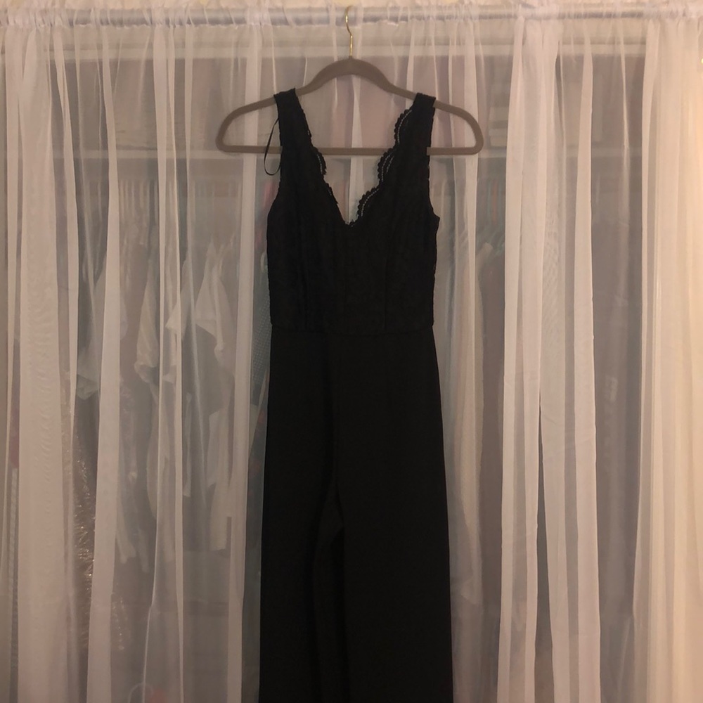 Black lace romper